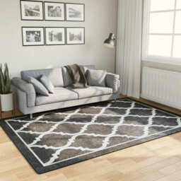 Walplus Rug Washable Black And White 160X230 Cm Anti Slip - thumbnail 1