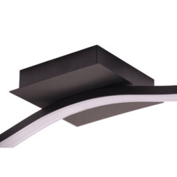 Happy Homewares Contemporary Designer Single Wavy Strip Led Ceiling Light Fitting In Matte Black - thumbnail 5