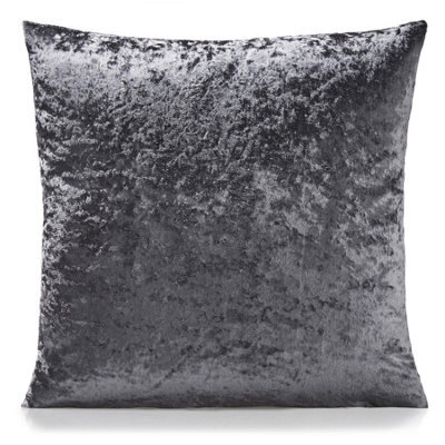 Luxury Living Crushed Velvet Luxury Cushion 45Cm X 45Cm Charcoal - image 1