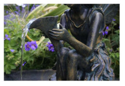 Primrose Fairy On A Clam Shell Mains Powered Garden Patio Outdoor Water Feature Fountain H78Cm - thumbnail 5