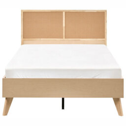 Beliani Bed Pe Rattan Monpazier 120 X 200 Cm (Eu Small Double) Light Brown - thumbnail 5