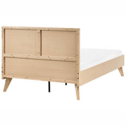 Beliani Bed Pe Rattan Monpazier 120 X 200 Cm (Eu Small Double) Light Brown - thumbnail 6