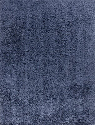 Livabliss Moda Shaggy-Solid Color Dark Blue Plush Soft Pile Living Bedroom Rug 120 X 180 Cm Easy Care, Non Shedding - image 1