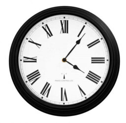 Primrose Outdoor Garden Clock Black Perfect Time Radio Controlled 38Cm - thumbnail 1