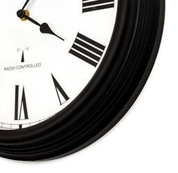 Primrose Outdoor Garden Clock Black Perfect Time Radio Controlled 38Cm - thumbnail 3