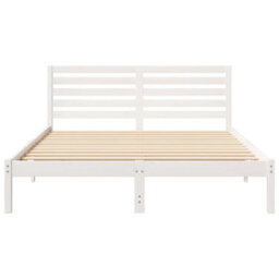 Berkfield Modern With Headboard White 140 X 200 Cm Solid Pine Wood - thumbnail 5