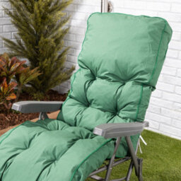 Alfresia Replacement Plain Green Classic Relaxer Garden Cushion - thumbnail 6
