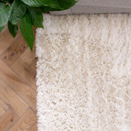 Loomed Cream Thick Soft Shaggy Area Rug 200X290Cm - thumbnail 2