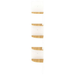 Berkfield Wall Corner Shelf White And Sonoma Oak 19X19X123 Cm Engineered Wood - thumbnail 4