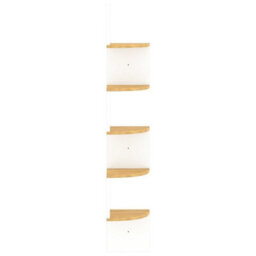 Berkfield Wall Corner Shelf White And Sonoma Oak 19X19X123 Cm Engineered Wood - thumbnail 5