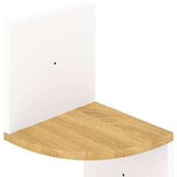 Berkfield Wall Corner Shelf White And Sonoma Oak 19X19X123 Cm Engineered Wood - thumbnail 6