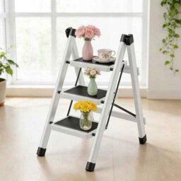 3 Step  Ladder Stool Kitchen Home Diy - thumbnail 4