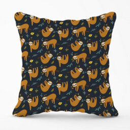 Warren Reed Designer Cute Sloths Cushions 60Cm X 60Cm - thumbnail 1