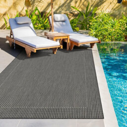 Homeart Outdoor Rugs Easy Cleaning Area Rugs For Balcony,garden,picnic,uv Weather Resistant  Anthracite Cream 160 X 230 Cm - thumbnail 2