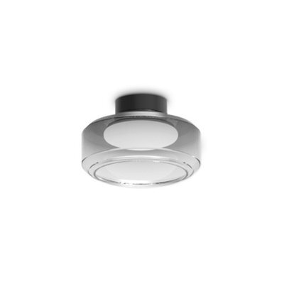 Ideal Lux Topico 25Cm Led Bowl Semi Flush Ceiling Light Smoke 3000K