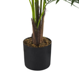 Beliani Areca Palm Artificial 124 Cm Green And Black With Cement Base - Indoor Fake Plant - thumbnail 6