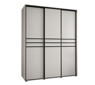 Arte Bright White Sliding Wardrobe W190Cm H205Cm D60Cm - Spacious Storage For Contemporary Living - image 1
