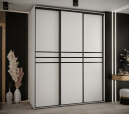 Arte Bright White Sliding Wardrobe W190Cm H205Cm D60Cm - Spacious Storage For Contemporary Living - thumbnail 2