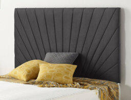 Somnior Beds Somnior  4Ft Platinum Small Double 32 Inches Plush Black Headboard With Wooden Struts