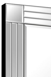 Mirroroutlet Milton All Glass Bevelled Square Corner Cheval Free Standing Mirror 5Ft X 1Ft3 (150 X 40Cm) - thumbnail 5