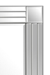 Mirroroutlet Milton All Glass Bevelled Square Corner Cheval Free Standing Mirror 5Ft X 1Ft3 (150 X 40Cm) - thumbnail 4