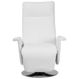 Beliani Recliner Chair Prime With Footrest Faux Leather White - thumbnail 5