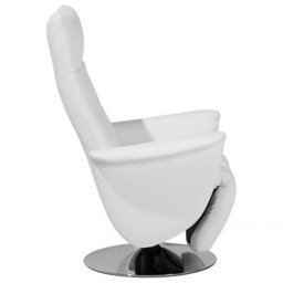 Beliani Recliner Chair Prime With Footrest Faux Leather White - thumbnail 6