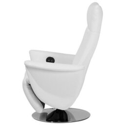 Beliani Recliner Chair Prime With Footrest Faux Leather White - thumbnail 8