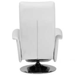Beliani Recliner Chair Prime With Footrest Faux Leather White - thumbnail 7