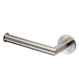 2X Mitred Bathroom Toilet Roll Holder On Rose Concealed Fix Stainless Steel - thumbnail 5