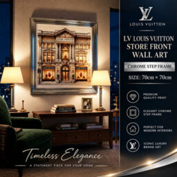 Home Luxe Interiors Lv Store Silver Step Frame Wall Art 70X70Cm Luxury Home Decor Statement - thumbnail 6