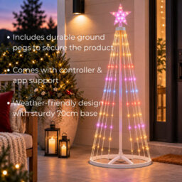 Pegdev 1.5M Rgb Led Christmas Star Tree Light 118 Leds With App & Controller - thumbnail 4