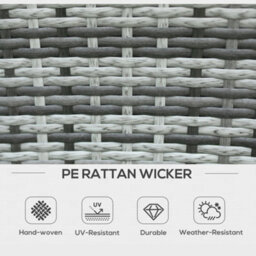 Wyld Haus Zila 6-Seater Grey Rattan Outdoor Dining Set - Rectangular Glass Table With Cushioned Armchairs - thumbnail 6