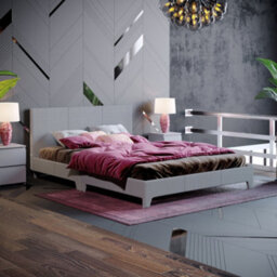 Lassic Vida Designs Victoria Light Grey Linen Ukfr 4Ft6 Double Bed Frame, 190 X 135Cm - thumbnail 1