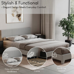 Lassic Vida Designs Victoria Light Grey Linen Ukfr 4Ft6 Double Bed Frame, 190 X 135Cm - thumbnail 7
