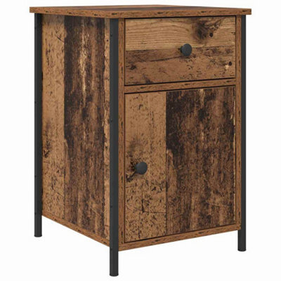 Berkfield Stylish Bedside Cabinet Old Wood 40X42X60 Cm Engineered Wood