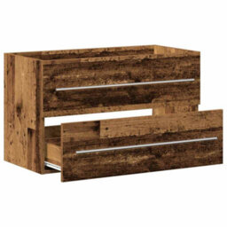 Berkfield Elegant Bathroom Sink Cabinet Old Wood 80X38.5X48 Cm Engineered Wood - thumbnail 5