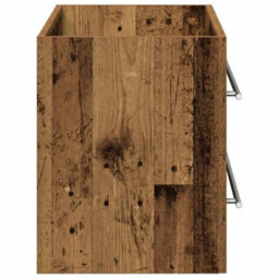 Berkfield Elegant Bathroom Sink Cabinet Old Wood 80X38.5X48 Cm Engineered Wood - thumbnail 7
