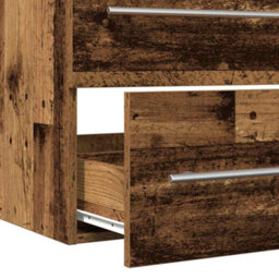 Berkfield Elegant Bathroom Sink Cabinet Old Wood 80X38.5X48 Cm Engineered Wood - thumbnail 9