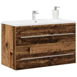 Berkfield Elegant Bathroom Sink Cabinet Old Wood 80X38.5X48 Cm Engineered Wood - thumbnail 4