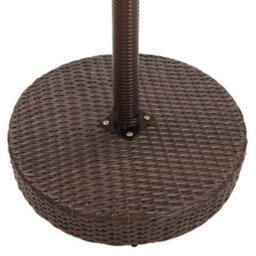 Berkfield 5 Piece Garden Bar Set With Cushions Poly Rattan Brown - thumbnail 7