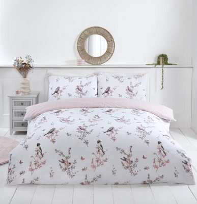 Rapport Vintage Toile Birds/floral Duvet Cover Set Multi Reversible Bedding 100% Microfibre Polyester - image 1