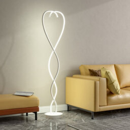 Living And Home White Decorative Swirling Led Floor Lamp Living Room Standing Light 155Cm - thumbnail 2