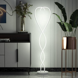 Living And Home White Decorative Swirling Led Floor Lamp Living Room Standing Light 155Cm - thumbnail 3