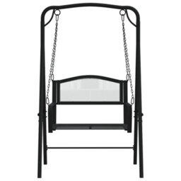 Walplus Swing Bench 124 Cm Black Steel - thumbnail 3