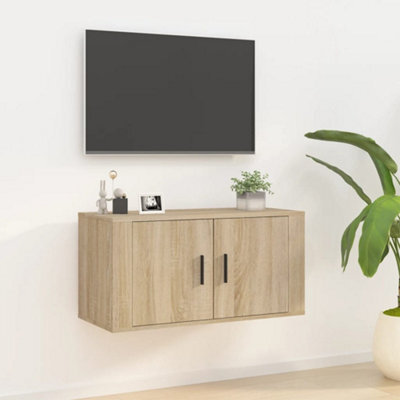 Berkfield Wall Mounted Tv Cabinet Sonoma Oak 80X34.5X40 Cm - image 1