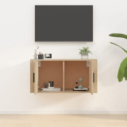 Berkfield Wall Mounted Tv Cabinet Sonoma Oak 80X34.5X40 Cm - thumbnail 3