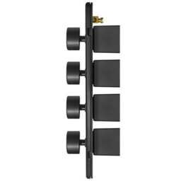 Long Life Lamps Company Matt Black 4 Gang 2 Way Led Dimmer Screwless Bl358Led - thumbnail 3
