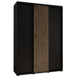Arte Sleek Sapporo Sliding Door Wardrobe 170Cm In Black Matt: Modern Bedroom Storage (H)2050mm (W)1700mm (D)600mm - thumbnail 2