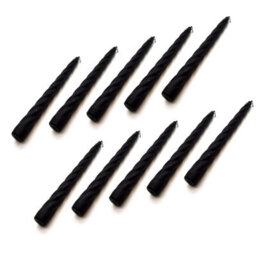 "SolaDirect Tapered Dinner Candles, Table Spiral Candles, Pack Of 10, Decorative Household Candles, Up To 7 Hours, 23 Cm / 9"" (Black)" - thumbnail 5